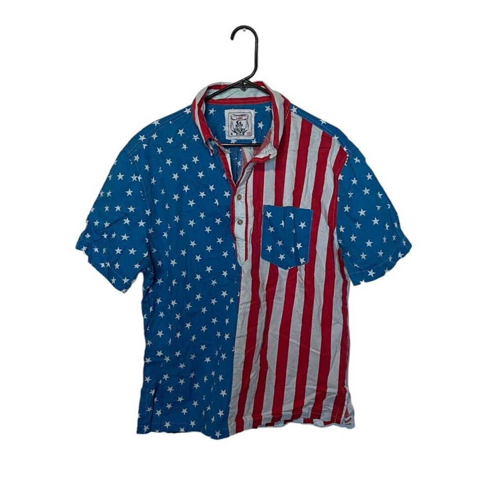 Chubbies Shirt Mens Medium Red White Blue Patriotic 4th of July The Nutter USA